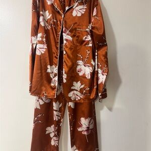Floral Satin Pajama Set